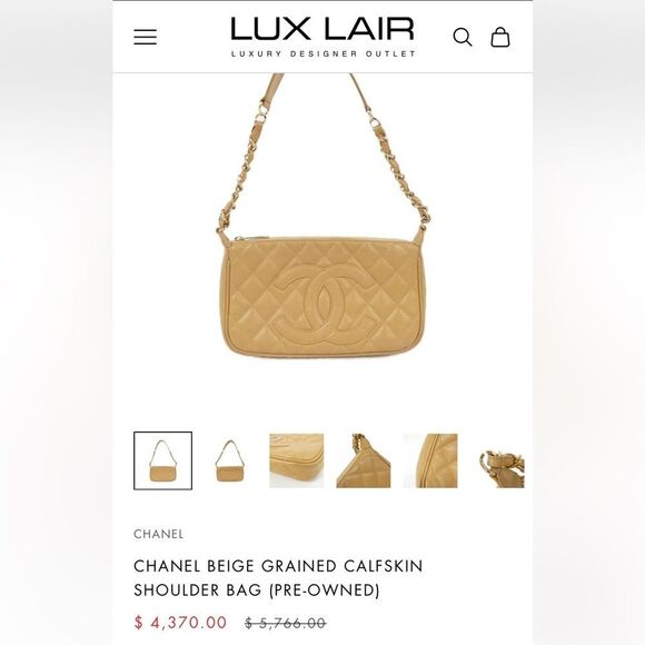 Chanel Cavier Quilted Timeless CC Shoulder Bag Beige - Picture 8 of 16